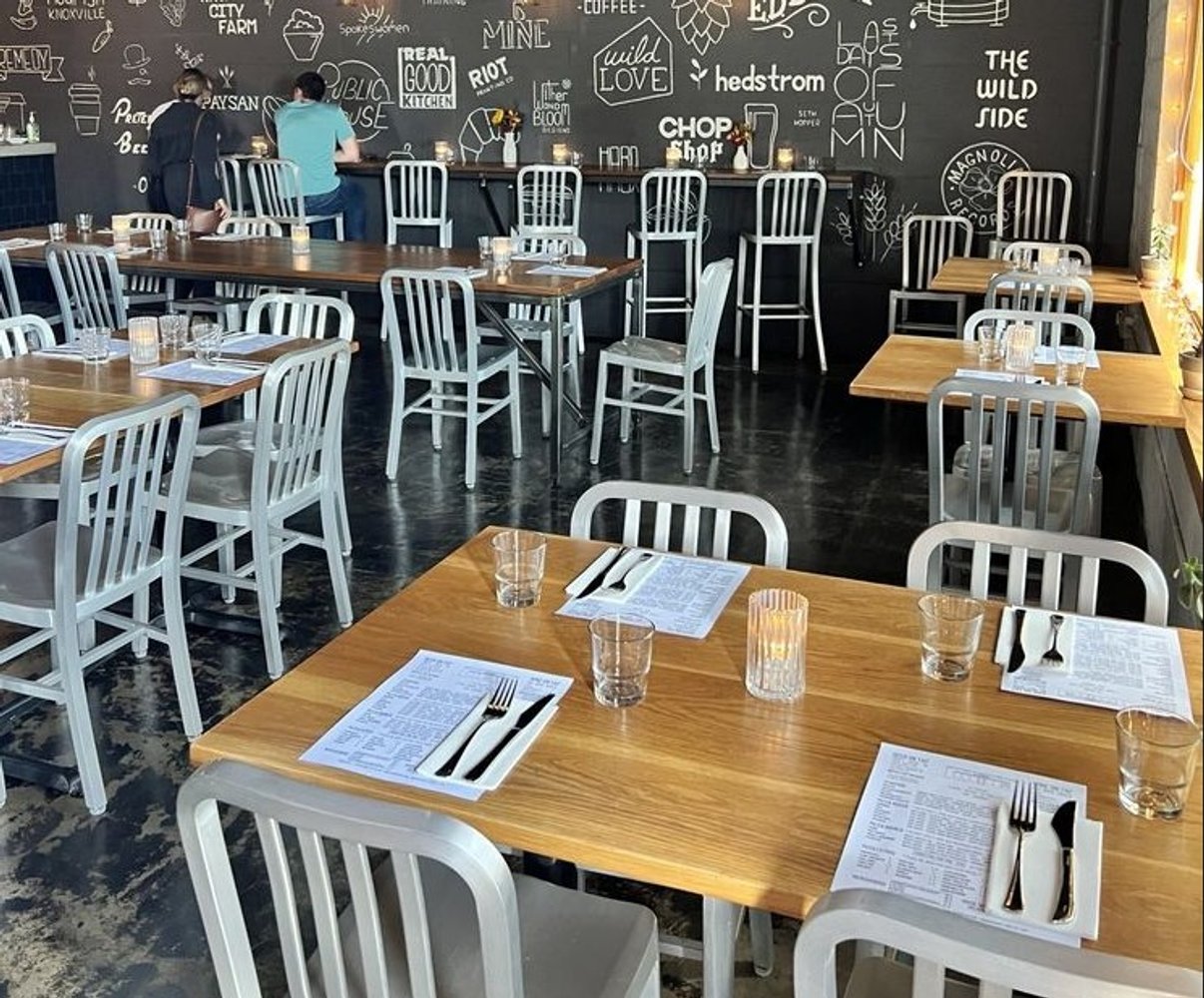 Inside A Dopo Sourdough Pizza located in Knoxville, TN.