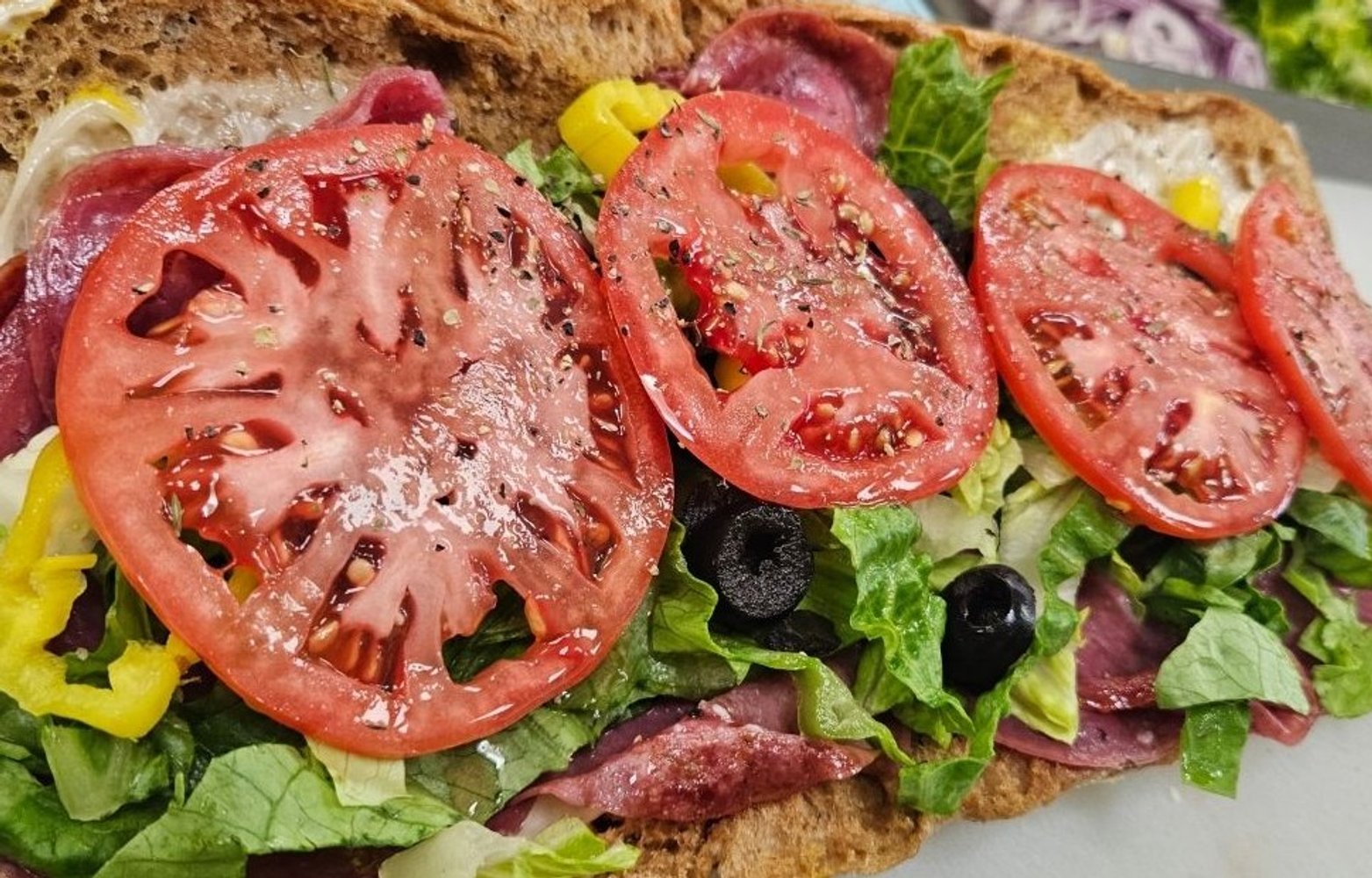 Italian Sub on wheat at Franky's Deli Warehouse located in Hialeah, FL. 