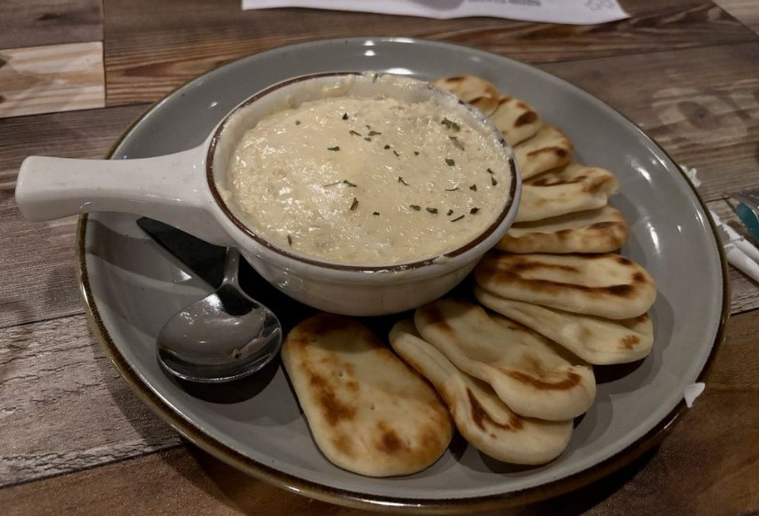 Lobster Crab Fondue in American Charlie Grill & Tavern in Panama City Beach, FL.