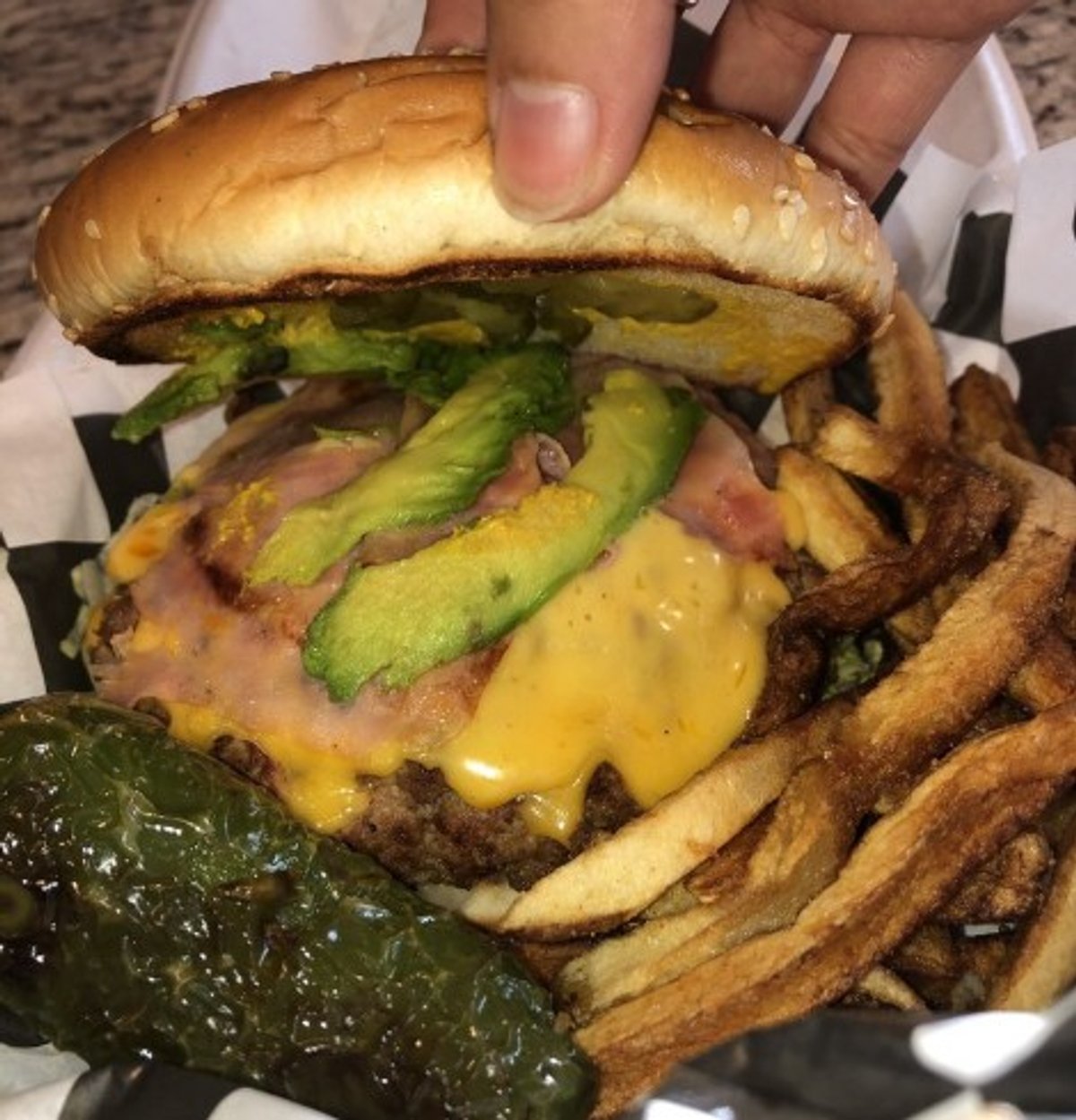 Mexicana burger in Super Burgers located in McAllen, TX. 