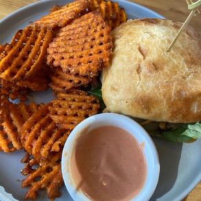 Paris burger at Edna’s Market & Grille located in Lehi, UT.