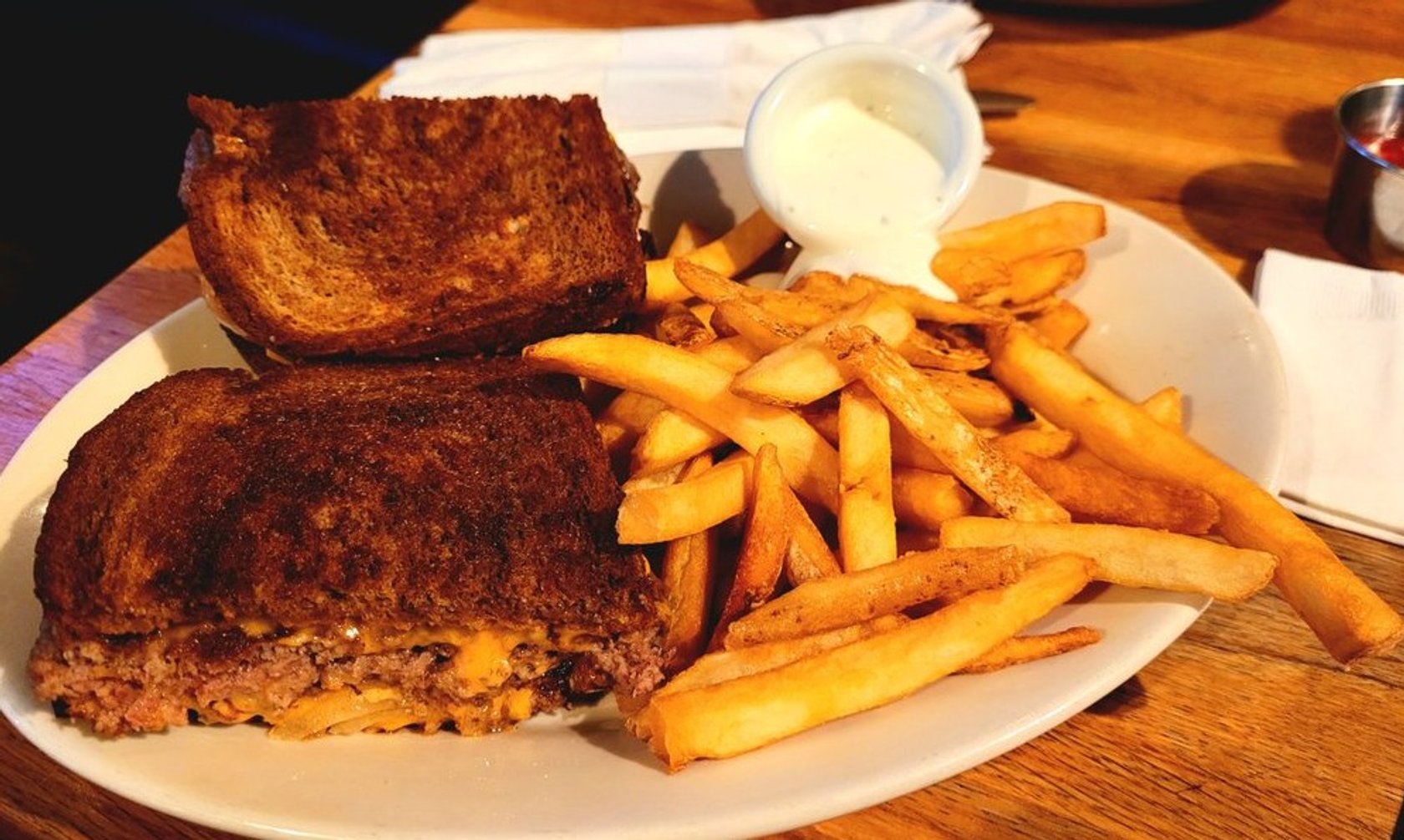 Patty Melt in The Pumphouse Bar & Grill located in Bellevue, WA. 