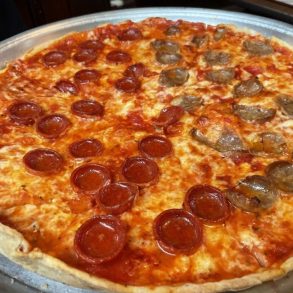 Pizza at Patsy's Tavern & Restaurant located in Paterson, NJ.