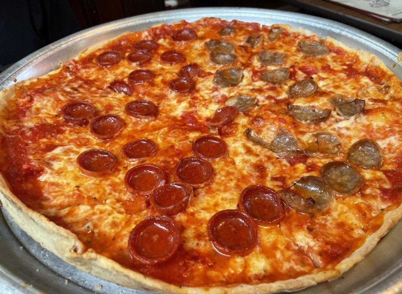 Pizza at Patsy's Tavern & Restaurant located in Paterson, NJ.