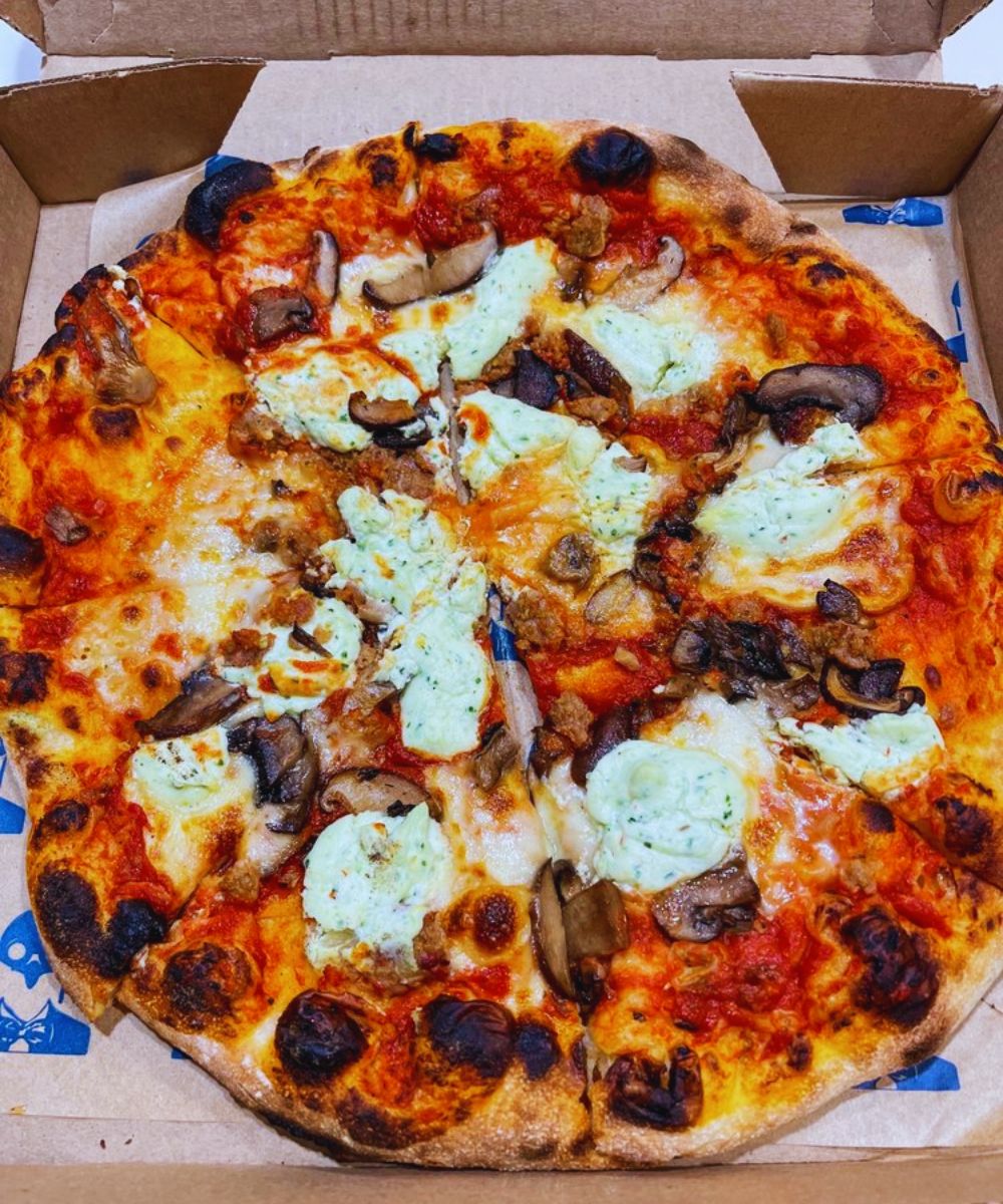 Sausage & Mushroom added herbed ricotta photos for Doughbird