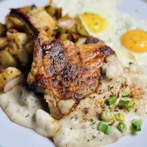 Pork Chop at Mom's Kitchen located in Fort Lauderdale, FL.