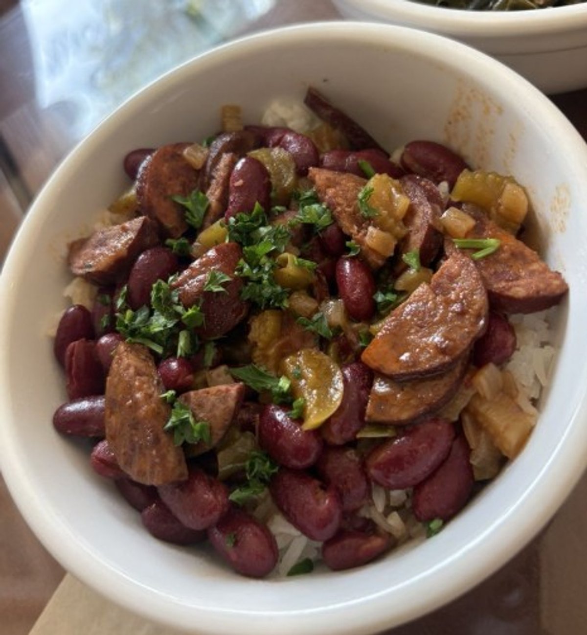 Red Beans Rice with andouille sausages 