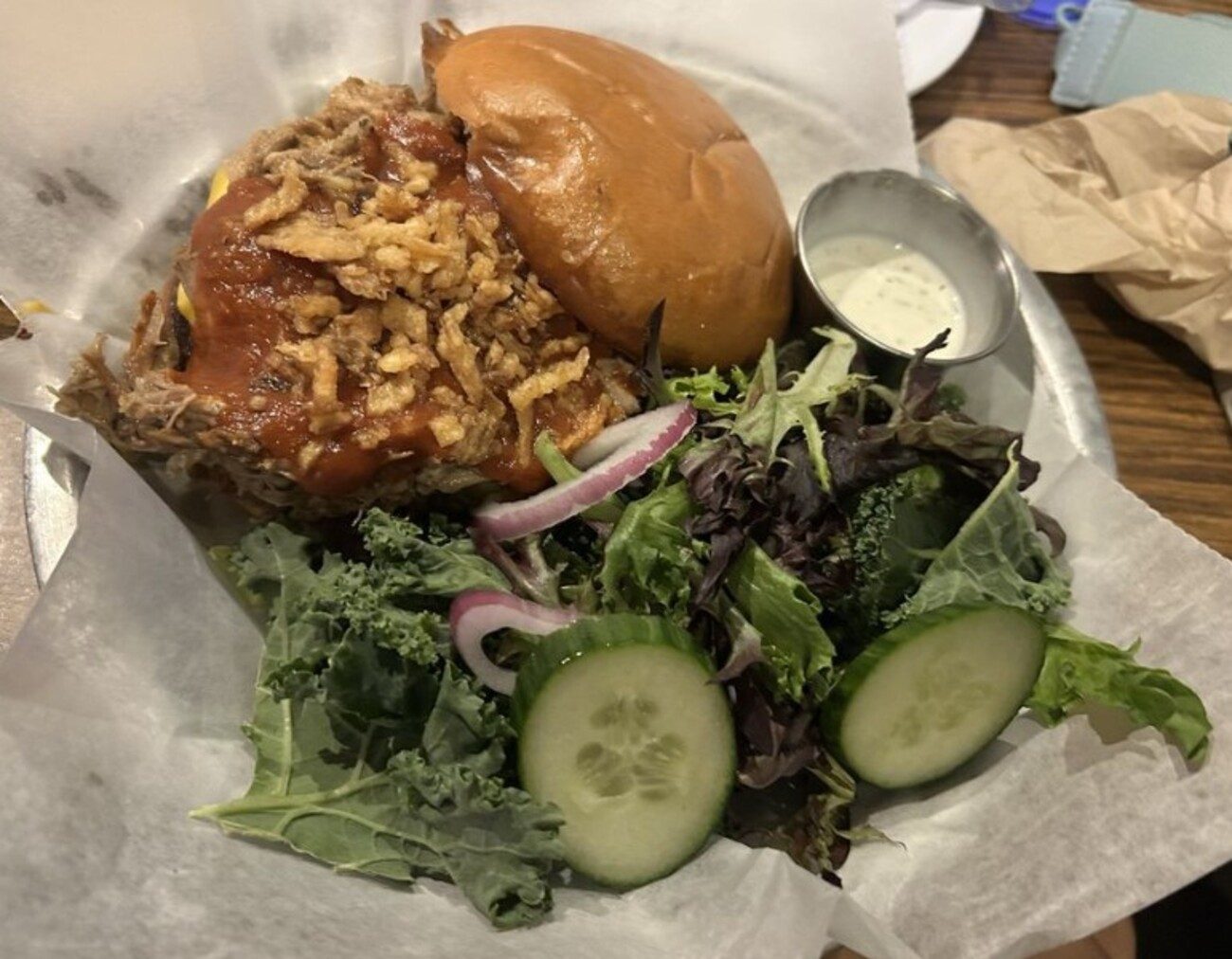 Sandwich at The Map Room located in Cedar Rapids, IA.