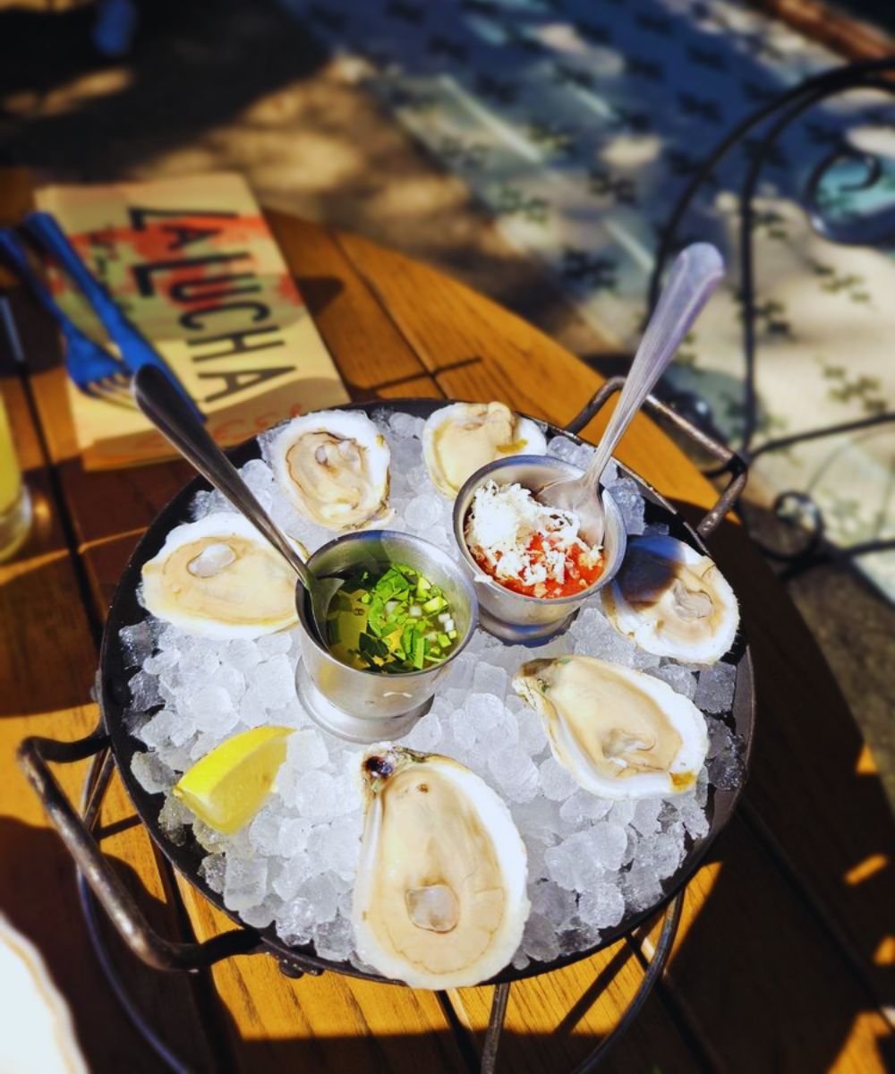 Oysters at La Lucha in Houston, TX