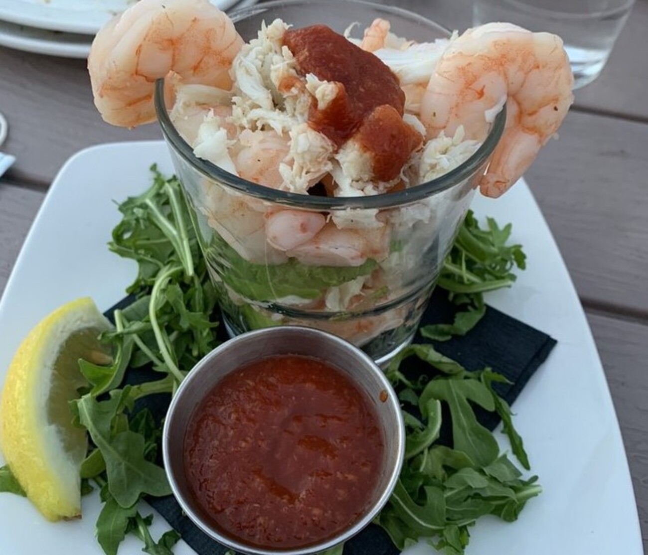 Seafood martini at Manning's Steaks and Spirits located in Lakewood,Colorado.