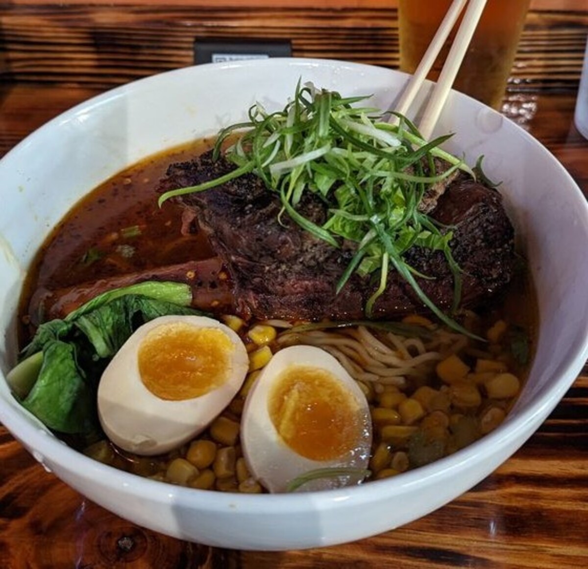 Short Rib Ramen at Noodle Boulevard located in Cary, NC.