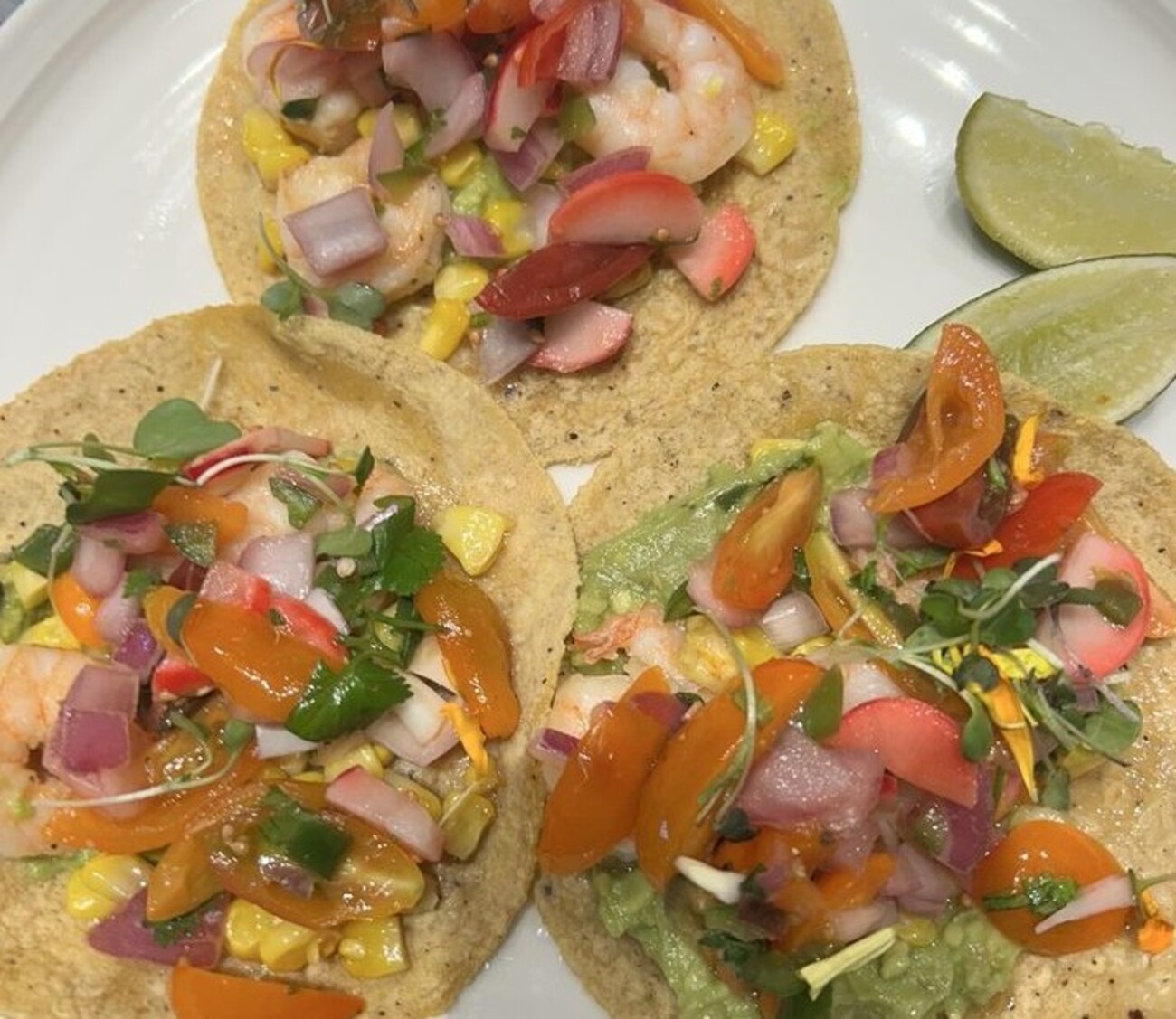 Shrimp tacos at Track 15 located in Providence, RI.