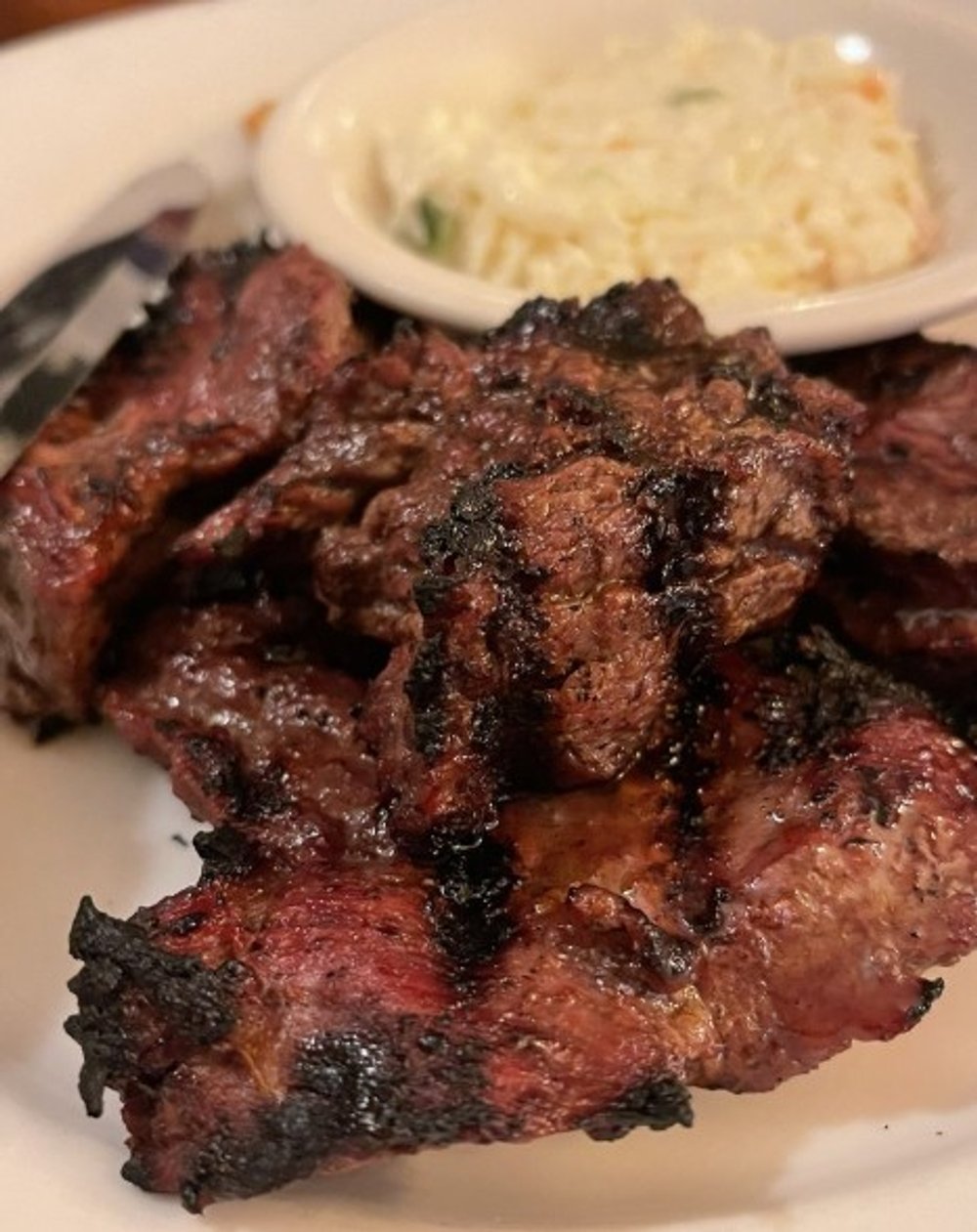 Steak Tips with Fries at Johnny Macaroni's in Bridgewater, MA.