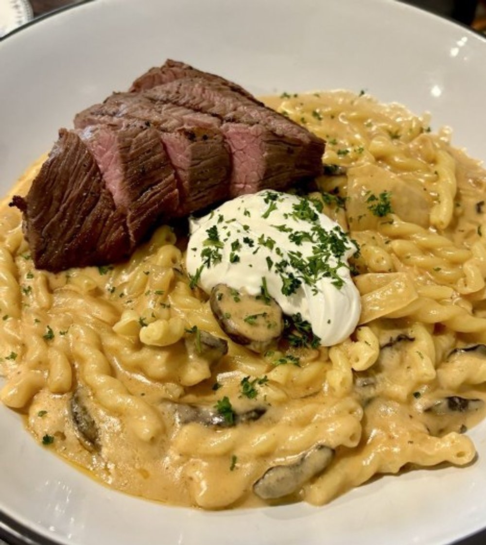Stroganoff at Edna’s Market & Grille located in Lehi, UT.