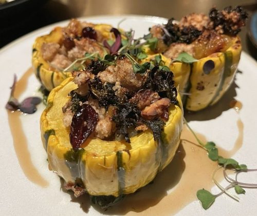 Stuffed squash in The Ridge Room in Harrisonburg, VA.