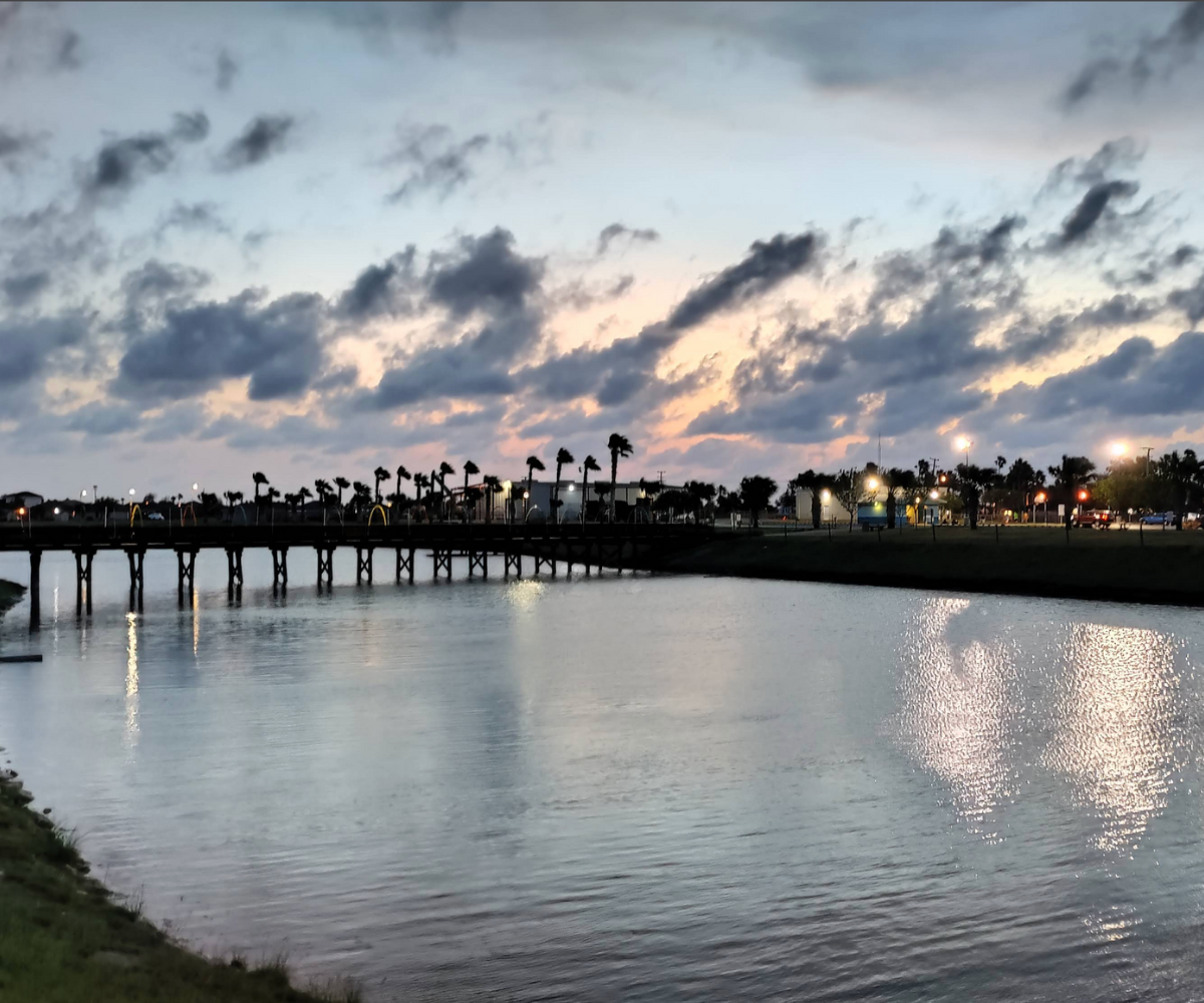 Beautiful sunset over the lake