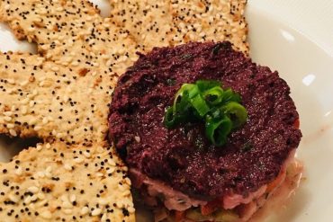 Tuna tartare at EnVie located in Lansing, MI.