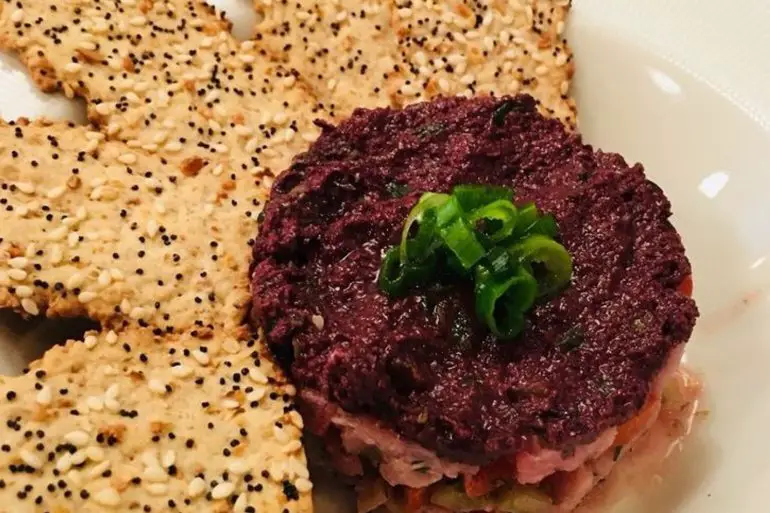 Tuna tartare at EnVie located in Lansing, MI.