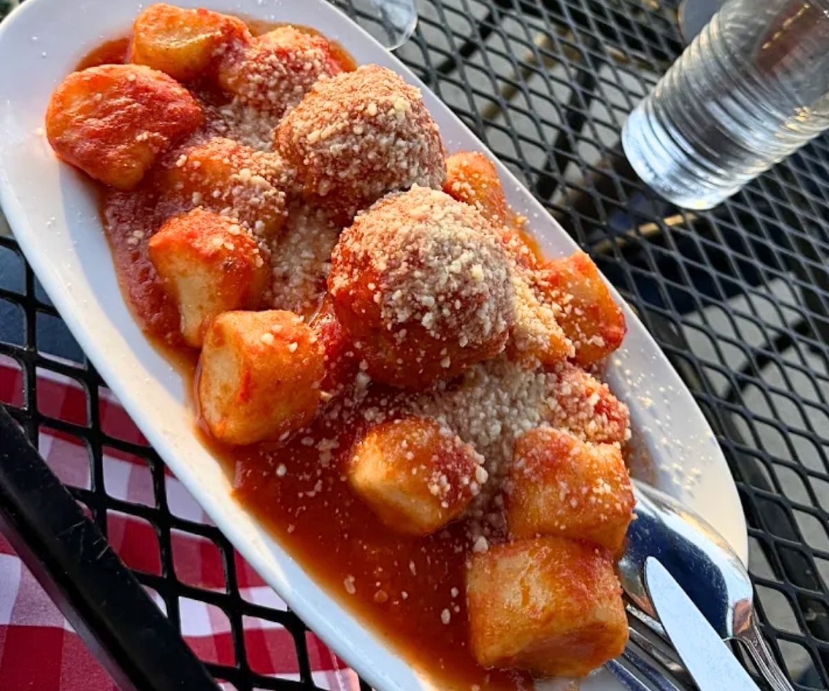 Gnocchi and Meatballs at DiAnoia's in Pittsburgh, Pennsylvania