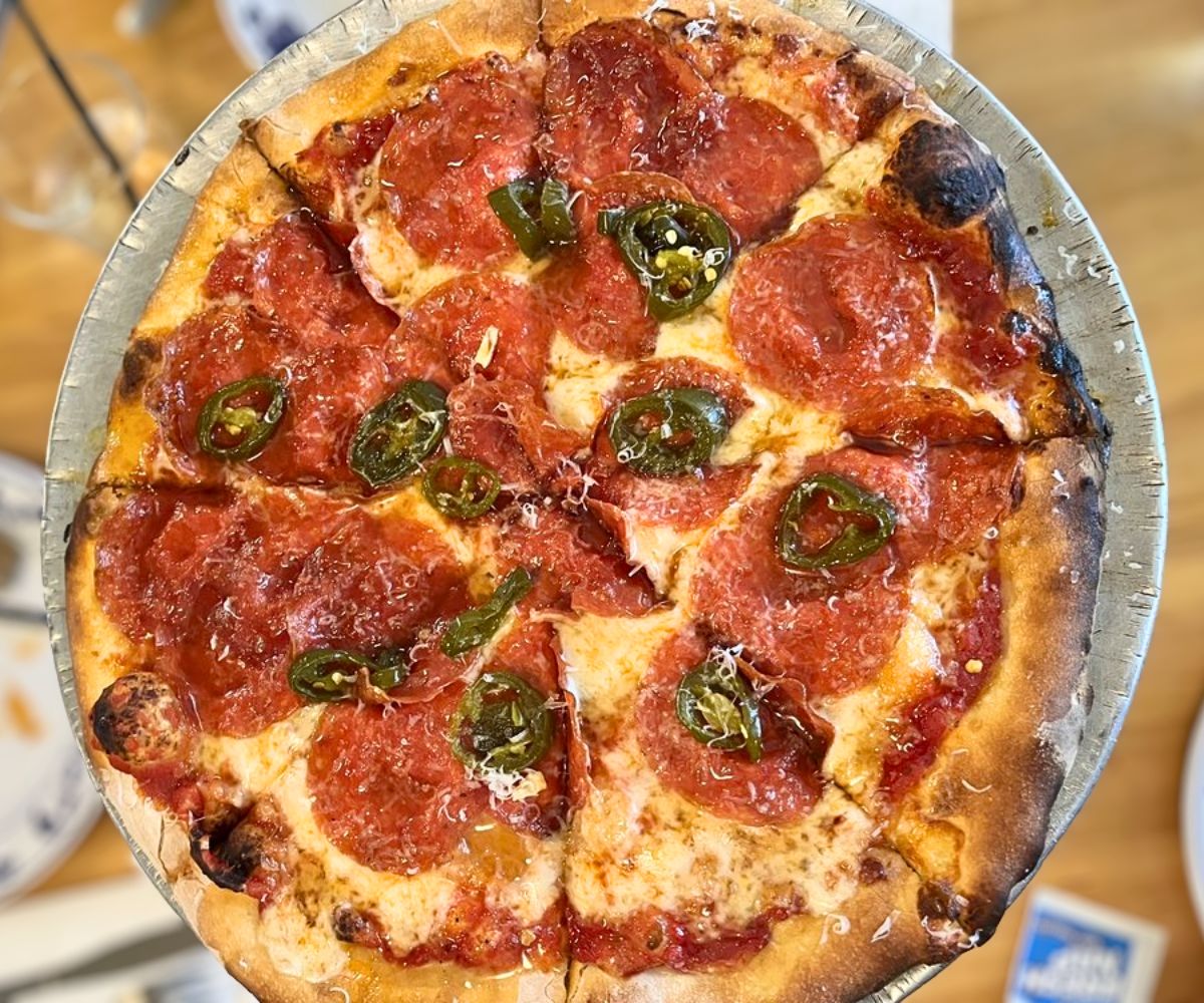 Paulie Pizza at Central Pizza & Bar in Lafayette, Louisiana