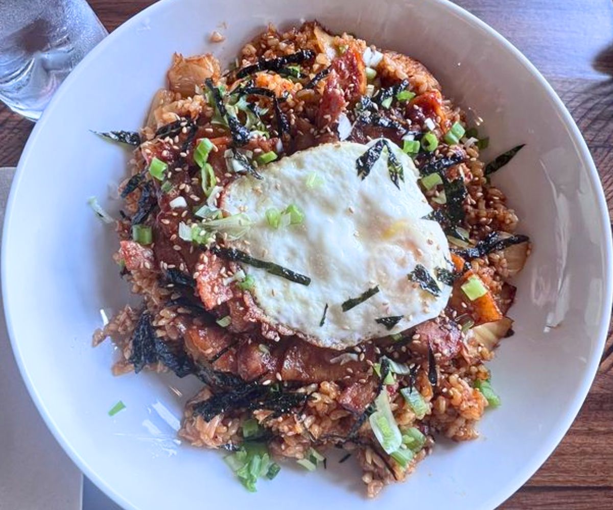 kimchi fried rice at Cafe uu in Everett, Washington