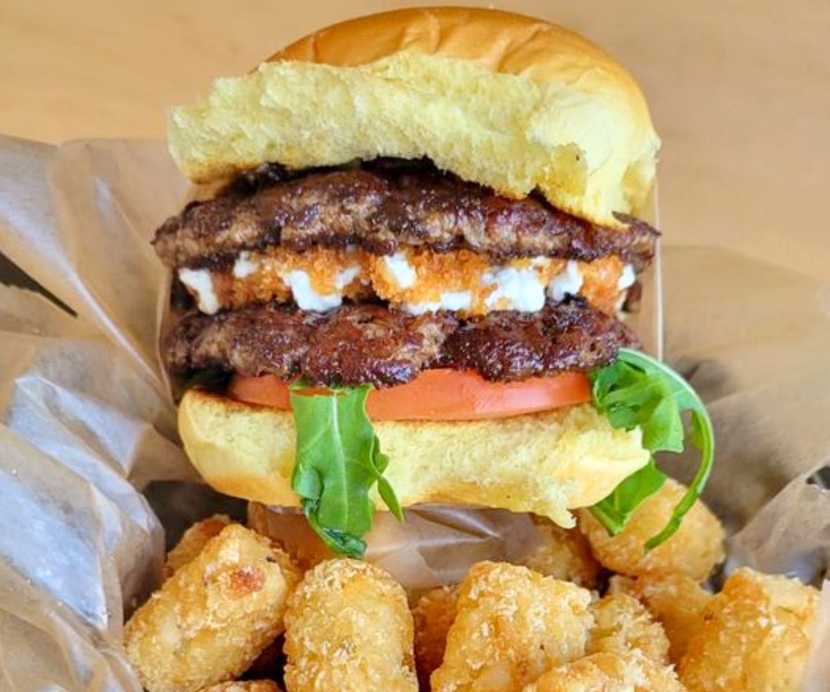 Pesto Burger at Mess Hall in Wilmington, NC