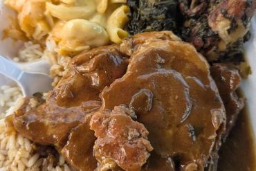 Smothered Pork Chops at Pamela's in Alexandria, LA