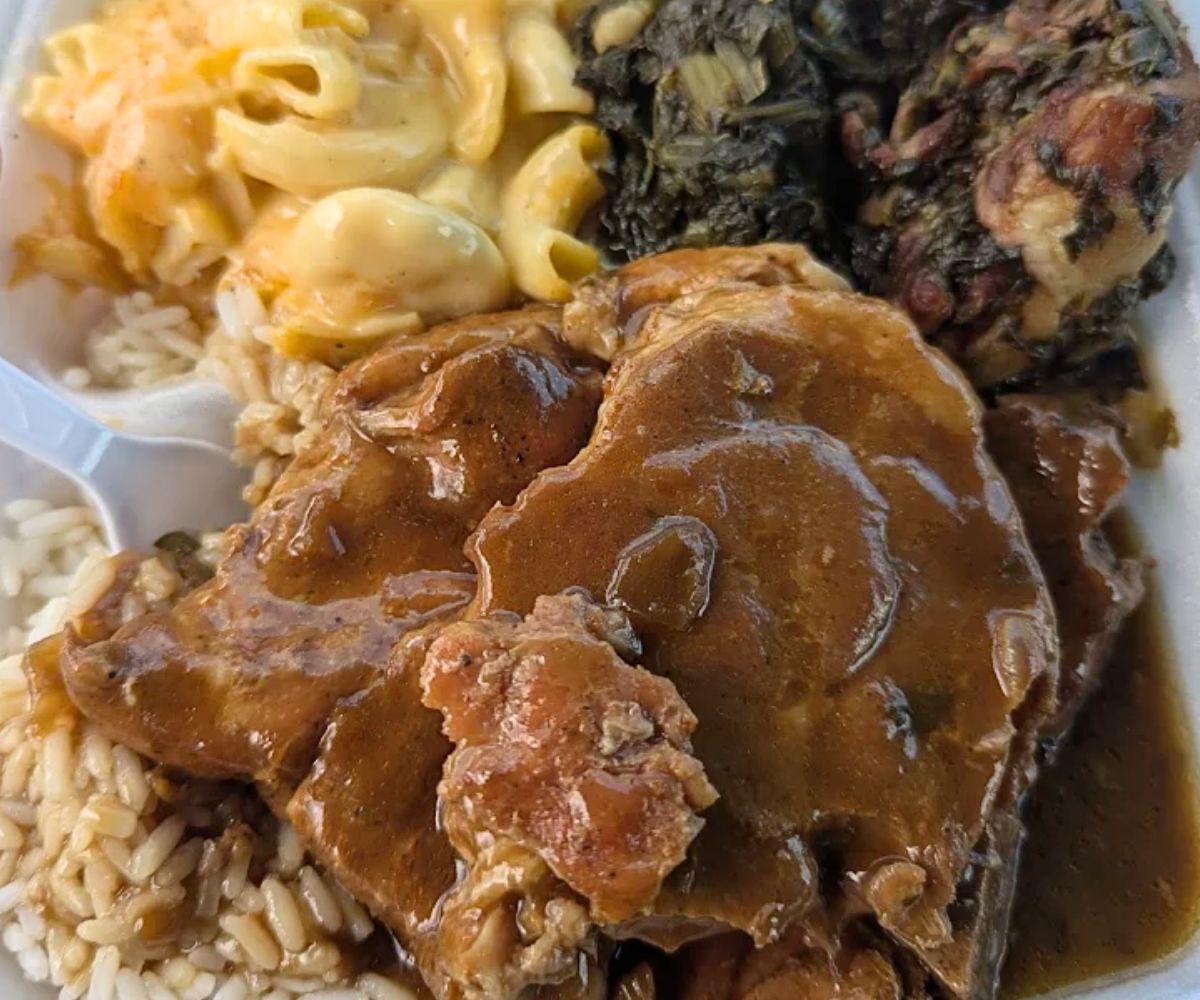 Smothered Pork Chops at Pamela's in Alexandria, LA