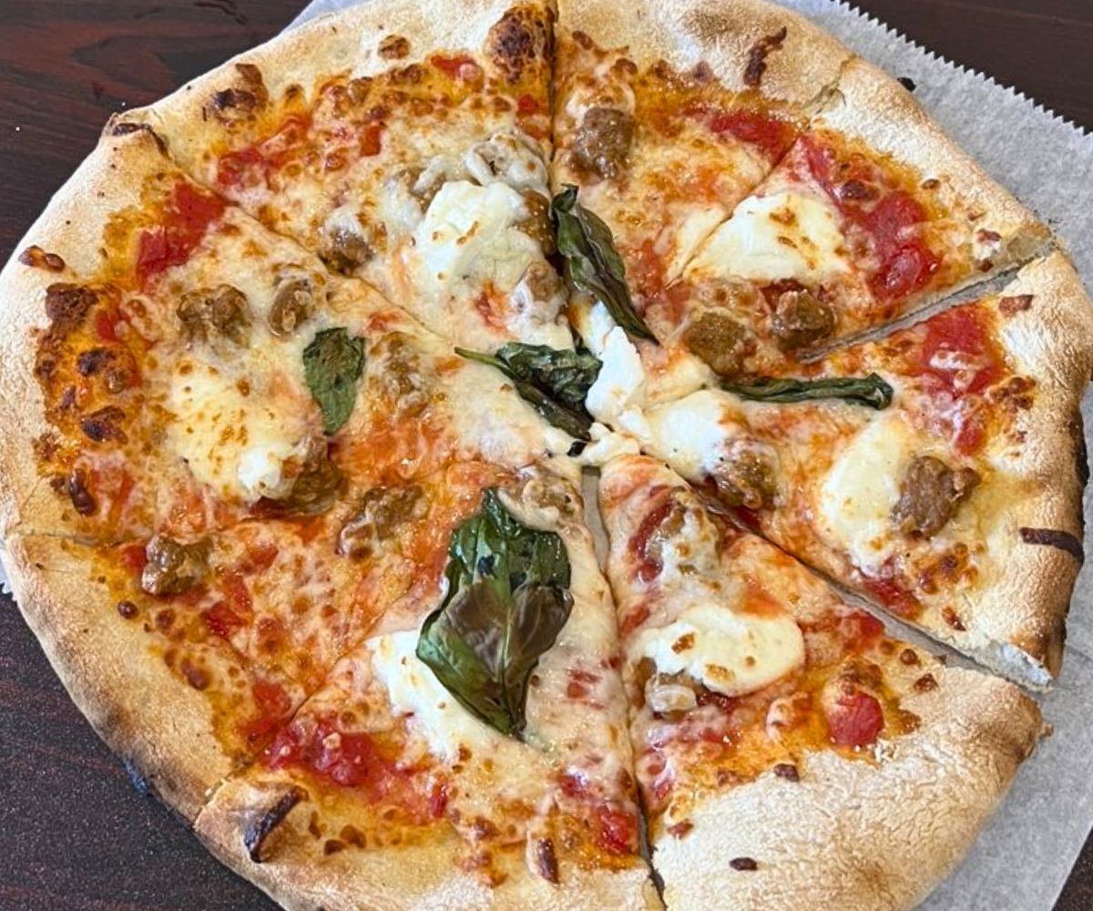 Lasagna Pizza at Bella Fuoco Wood Fired Pizza in Cheyenne, Wyoming