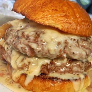 Double Decker Melt Burger at Public House in Manassas, Virginia