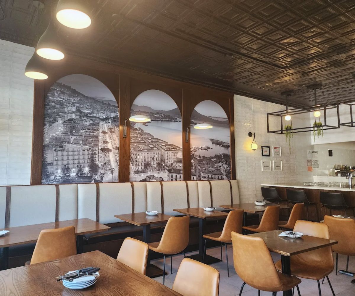 dining area at jay's artisan pizza in buffalo, new york