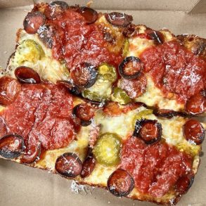 detroit-style pizza at jay's artisan pizza in buffalo ny