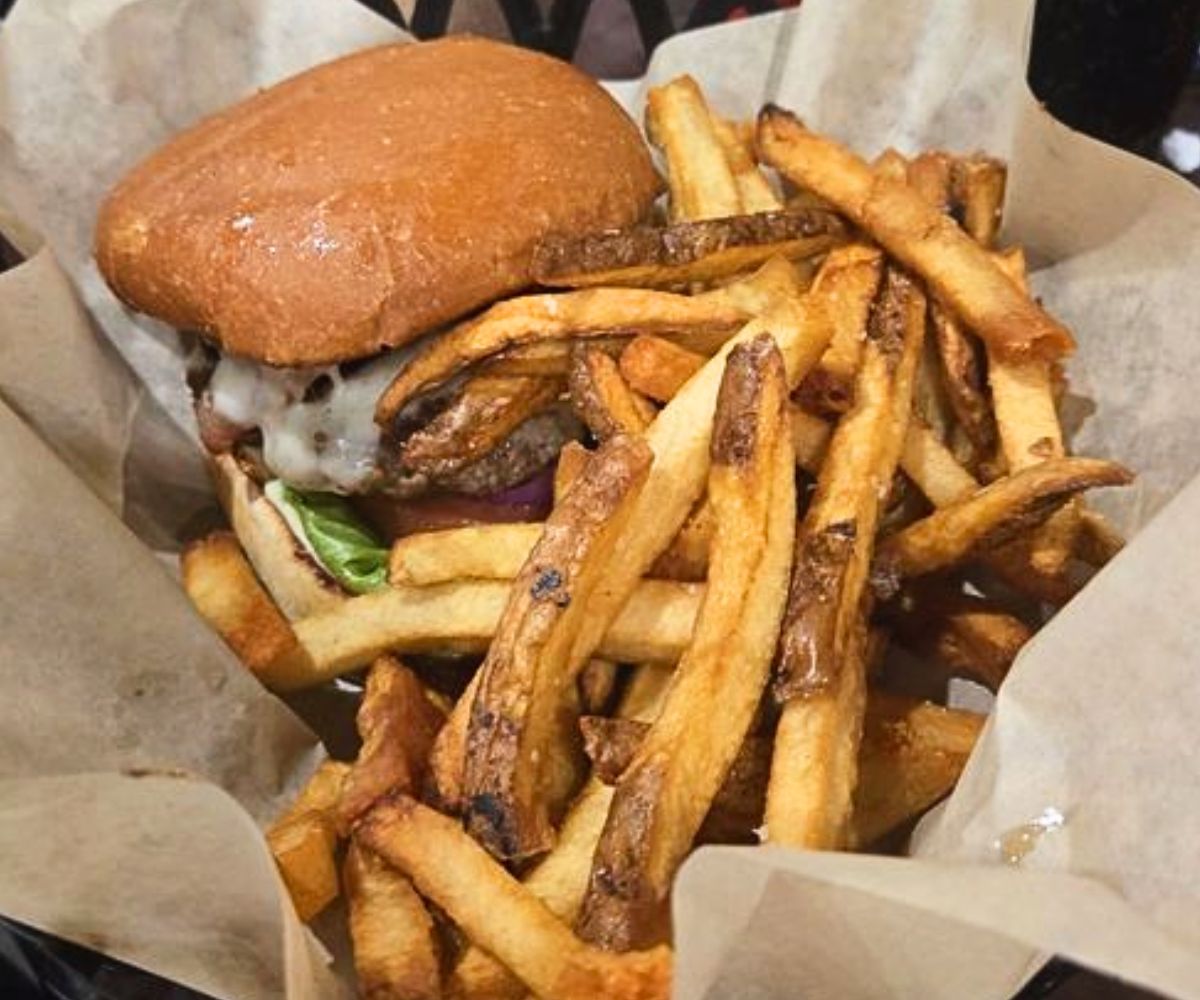 mushroom burger at The Burger Dive in Billings, MT