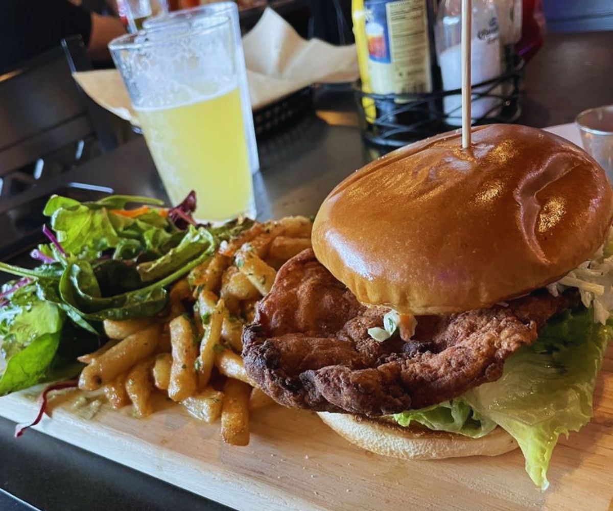 Spicy Chicken Sandwich in Pop's Public House in Gilroy, CA