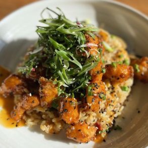 shrimp teppanyaki rice at heirloom in fresno, ca