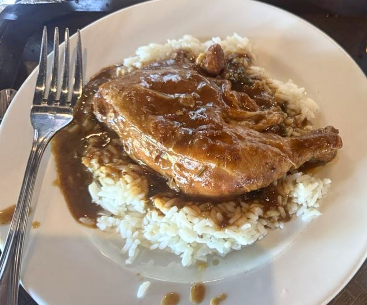 Smothered Chicken at Pamela's in Alexandria, Louisiana