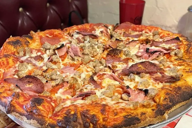 All Meat Combo pizza at Alfredo's Pizza and Pasta in San Bernardino, CA