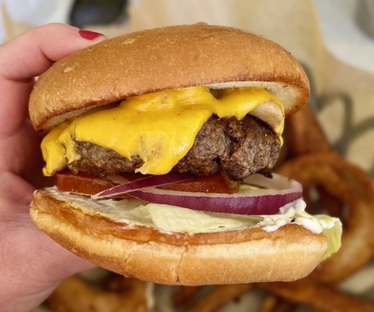 The Garlic Burger at the Burger Dive in Billings, MT