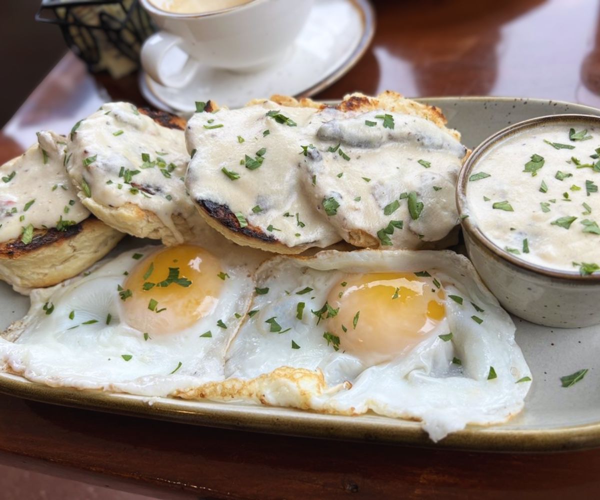 Biscuits and Gravy at Alyce in Jersey City, NJ