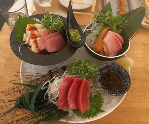 assorted sashimi at tokyo table in sacramento, ca