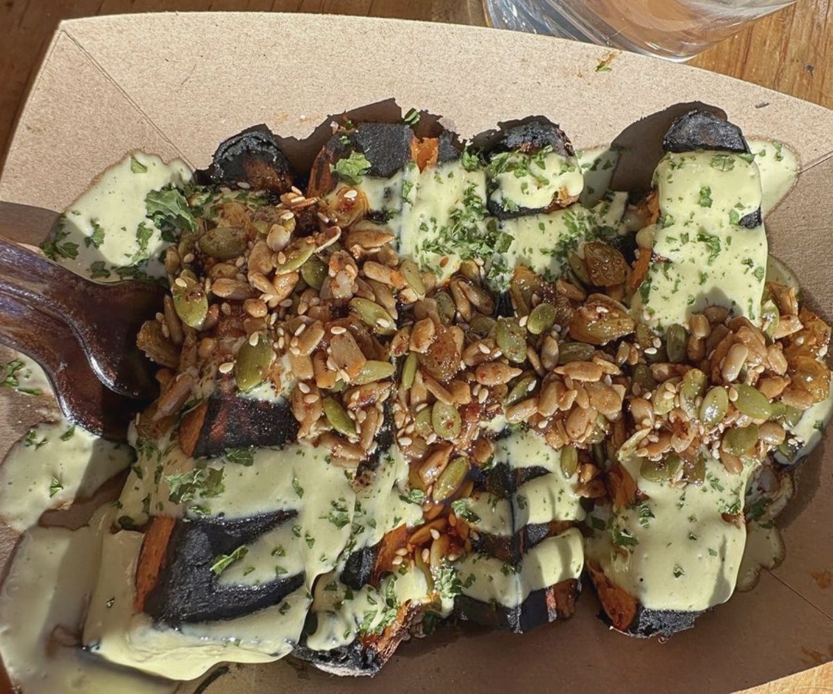 grilled sweet potatoes at taconeta in el paso, texas