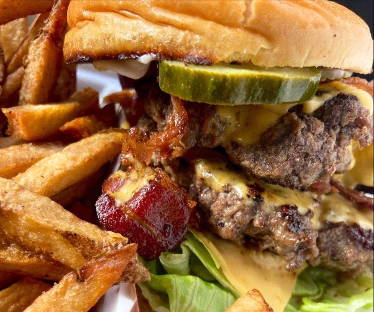 Double Burger at Steve's Burgers in Garfield, NJ