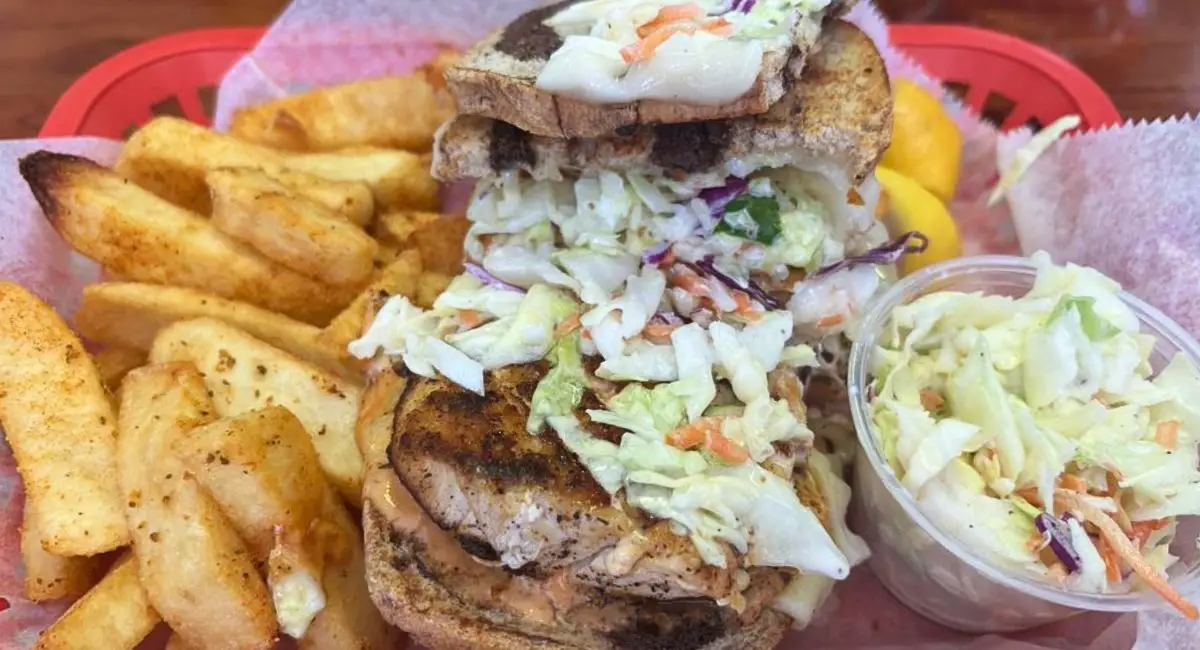 Mahi Reuben at Macker Seafood in Daytona Beach, Florida