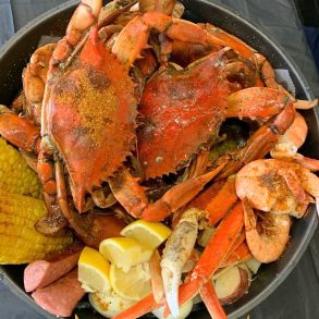 Blue Crab Steam Pot at Macker Seafood in Daytona Beach, FL