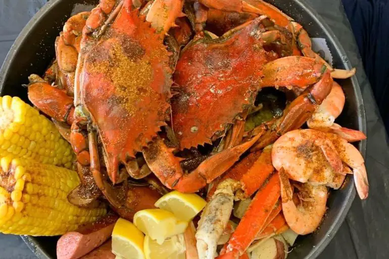 Blue Crab Steam Pot at Macker Seafood in Daytona Beach, FL