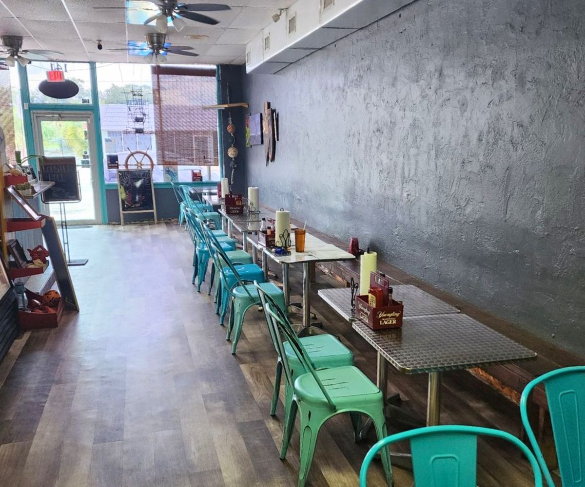 dining area at Macker Seafood in Daytona Beach, FL