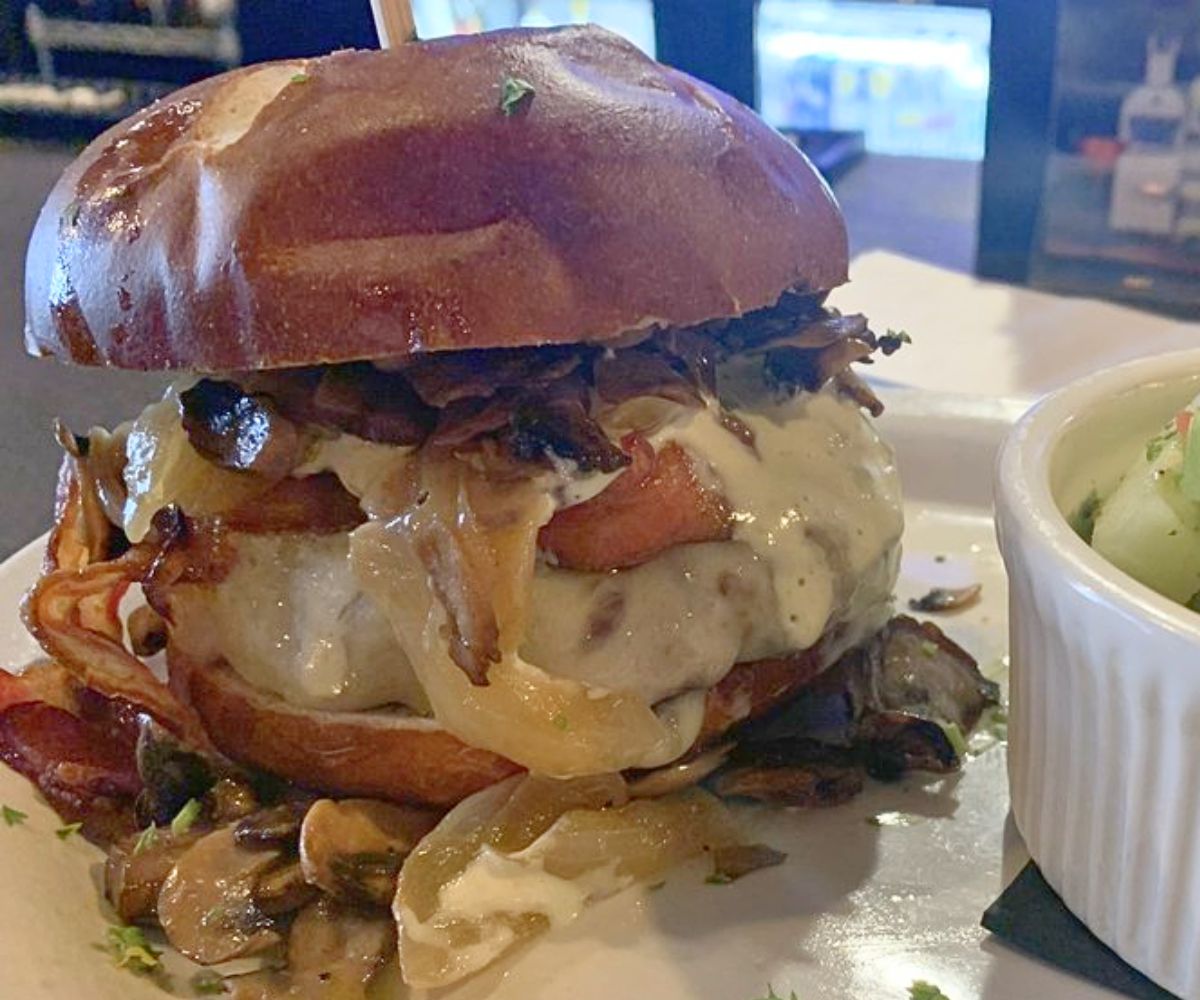 Premier Plus Burger at Jackson Ave Pub in Naperville, Illinois