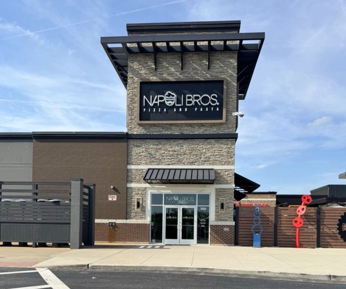 Outside of Napoli Bros in Chesterfield, Missouri