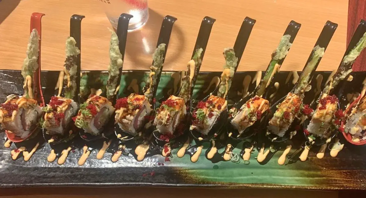 Burn My Fish Roll at Oishi Teri Sushi Bar in Modesto, California