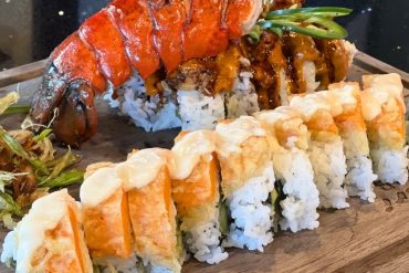 Vegetarian Roll (front) and Lobster Roll (back) at Oishi Teri Sushi Bar in Modesto, California